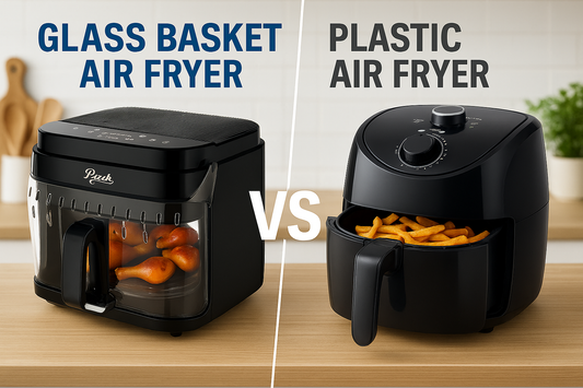glass basket air fryer with see-through design